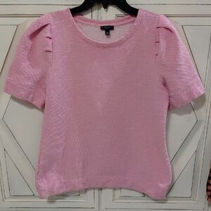 Cute! Pink Puffy Short Sleeve Top